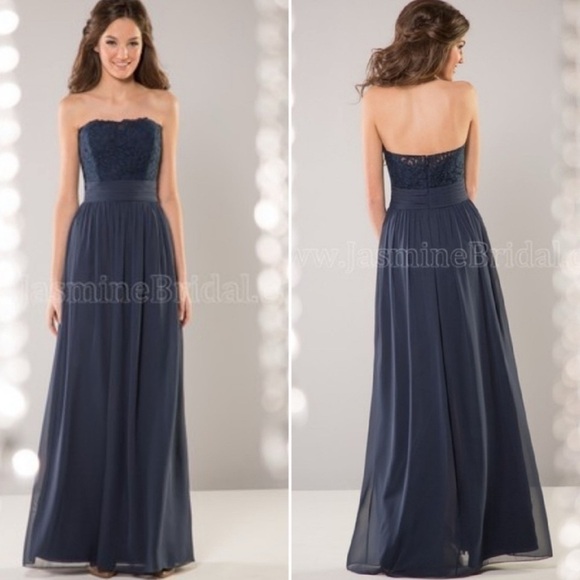 B2 Jasmine Strapless Lace Formal Dress EA02 - Picture 1 of 12